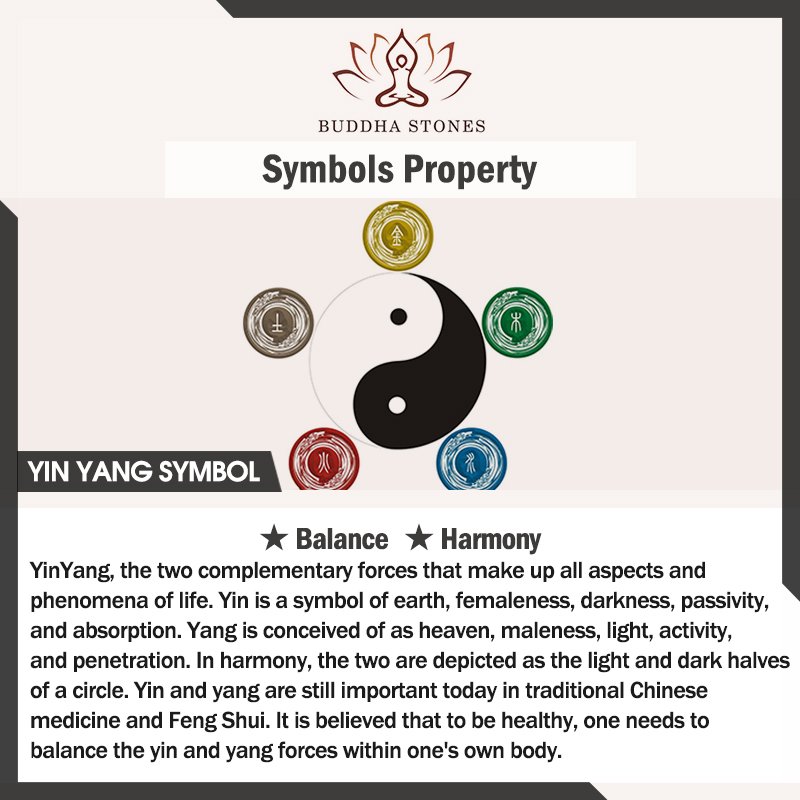 Buddha Stones 2Pcs Yin Yang Harmony Balance Necklace Pendant Necklaces & Pendants BS 1